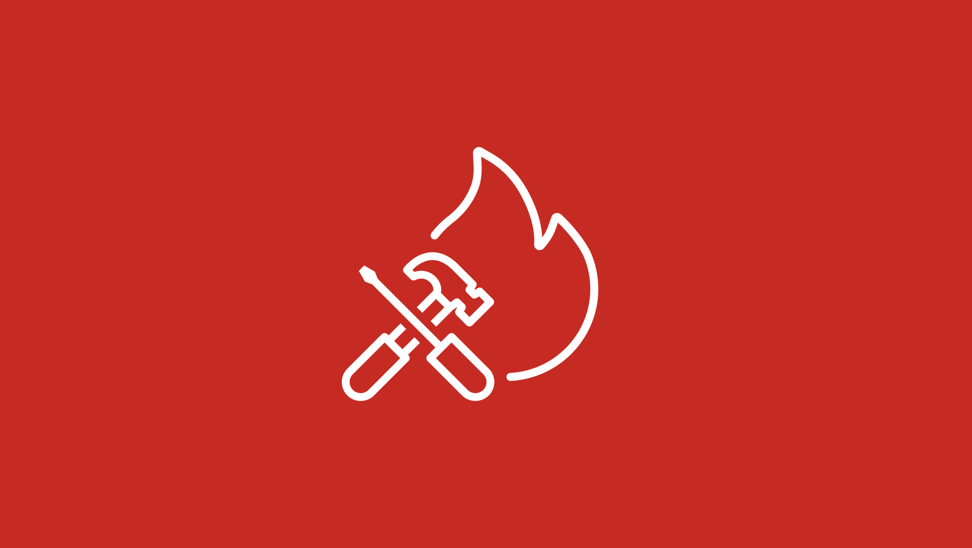 Symbolgrafik für den Bereich Brandschadensanierung.